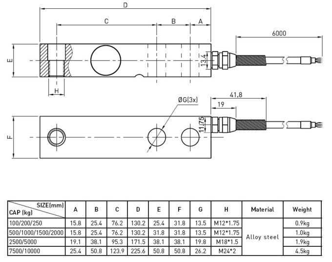 Shear Beam Compression Load Cell