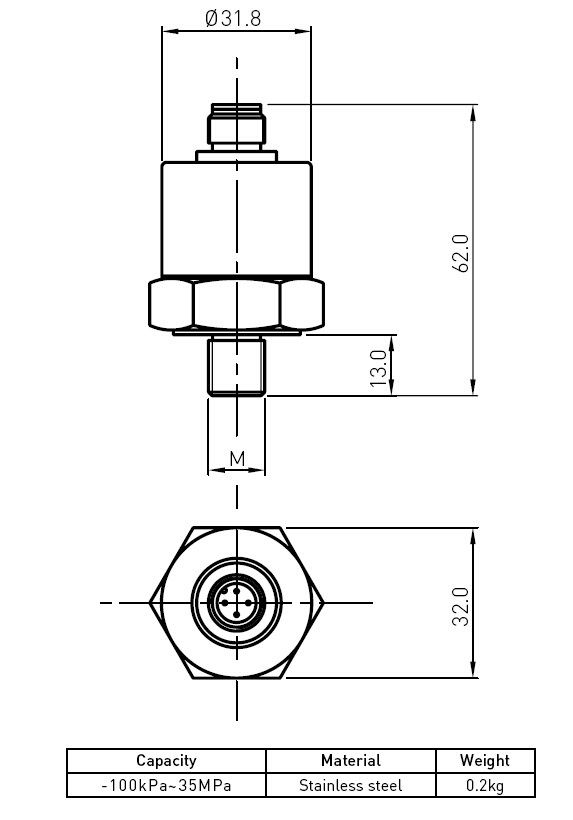 High Capacity Force Sensor Load Cell  Column Type Load Cell High Accuracy