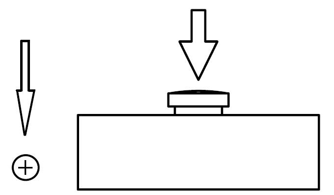 Small Tank Weighing Compression Load Cell Strain Gauge , Button Type