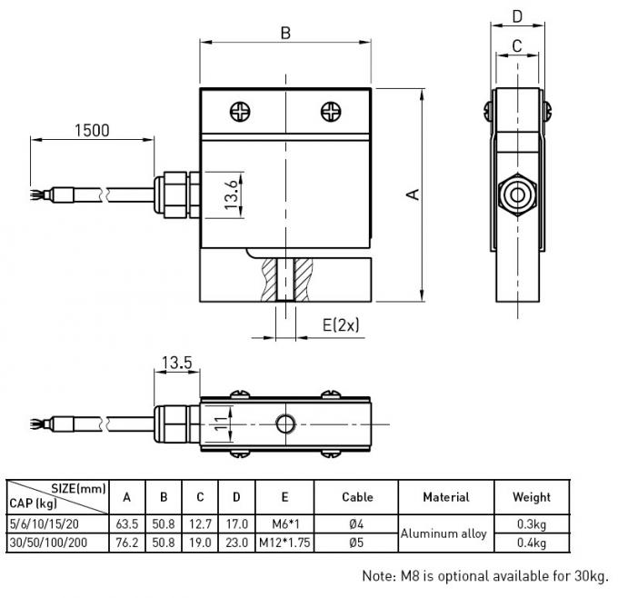 Miniature Tension Compression Load Cell