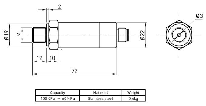 Washer Type Force Sensor Load Cell , Compression Load Sensor Transducer